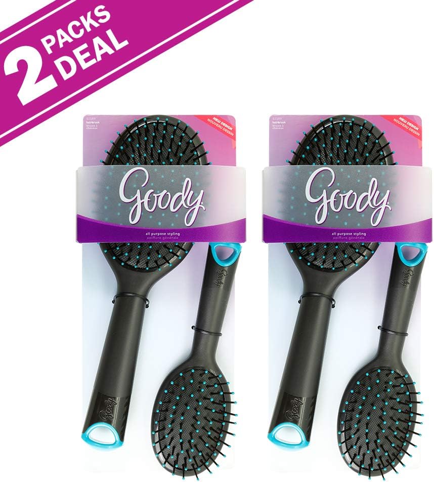 2 PACK!! GOODY All Purpose Classic Styling Hair Brush, 2 sizes Brushes