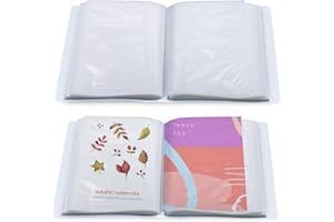 2-Pack of 4x6 Inch Small Photo Albums with Clear Covers - Each Holds 100 Photos