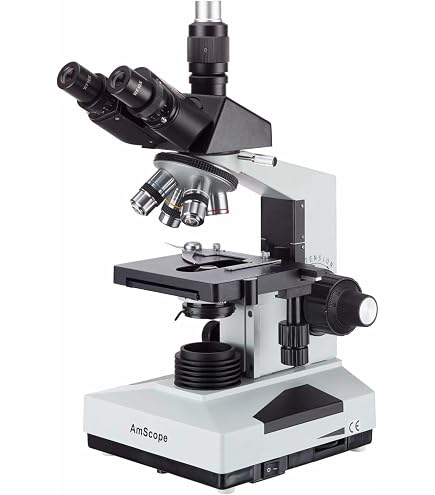 AmScope t550b-mc5 40 x -2000 x LED biológico trinocular microscopio compuesto con 5 MP cámara