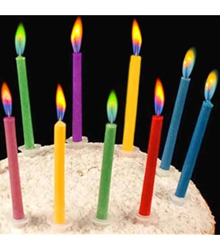 Amazon.com: Star Top Birthday Candles (Pack of 4) - Assorted Wax