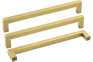 goldenwarm 5 Pack Gold Cabinet Handles Dresser Handles - Kitchen Drawer Pulls Brass Cabinet Pulls 7-1/2 inch Kitchen Cupboard