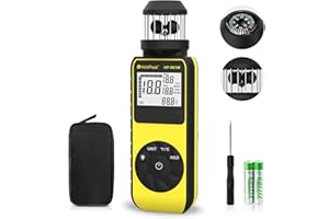 H HOLDPEAK New Digital Anemometer Handheld Wind Speed Meter, HOLDPEAK 881M Digital Cup Anemometer Measure Wind Velocity with Compass, LED Screen, Data Hold, 360° Outdoor Wind Velocity Measurement 0.7~42m/s, ℃/℉