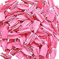 Hangnuo 100 PCS Origami Paper Cranes Pink, Folded DIY Japanese Crane Mobile String Garland for Wedding Party Backdrop Home Decoration