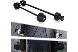 Xitomer Front and Rear Axle Sliders & Swing Arm Stand Bobbins Fit for MT-07 2014-2024 & FZ-07, YZF-R7 2022-2025Motorcycle Front and Rear Axle Sliders CNC Aluminum (Black)