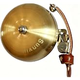 Sunviil Bike Bell Brass Bicycle Bell Produces a Clear resonant Sound, with Leather Finger Protection, Suitable for Handle 22.2-26mm City Bike Cruiser Road Bike Mountain Bike
