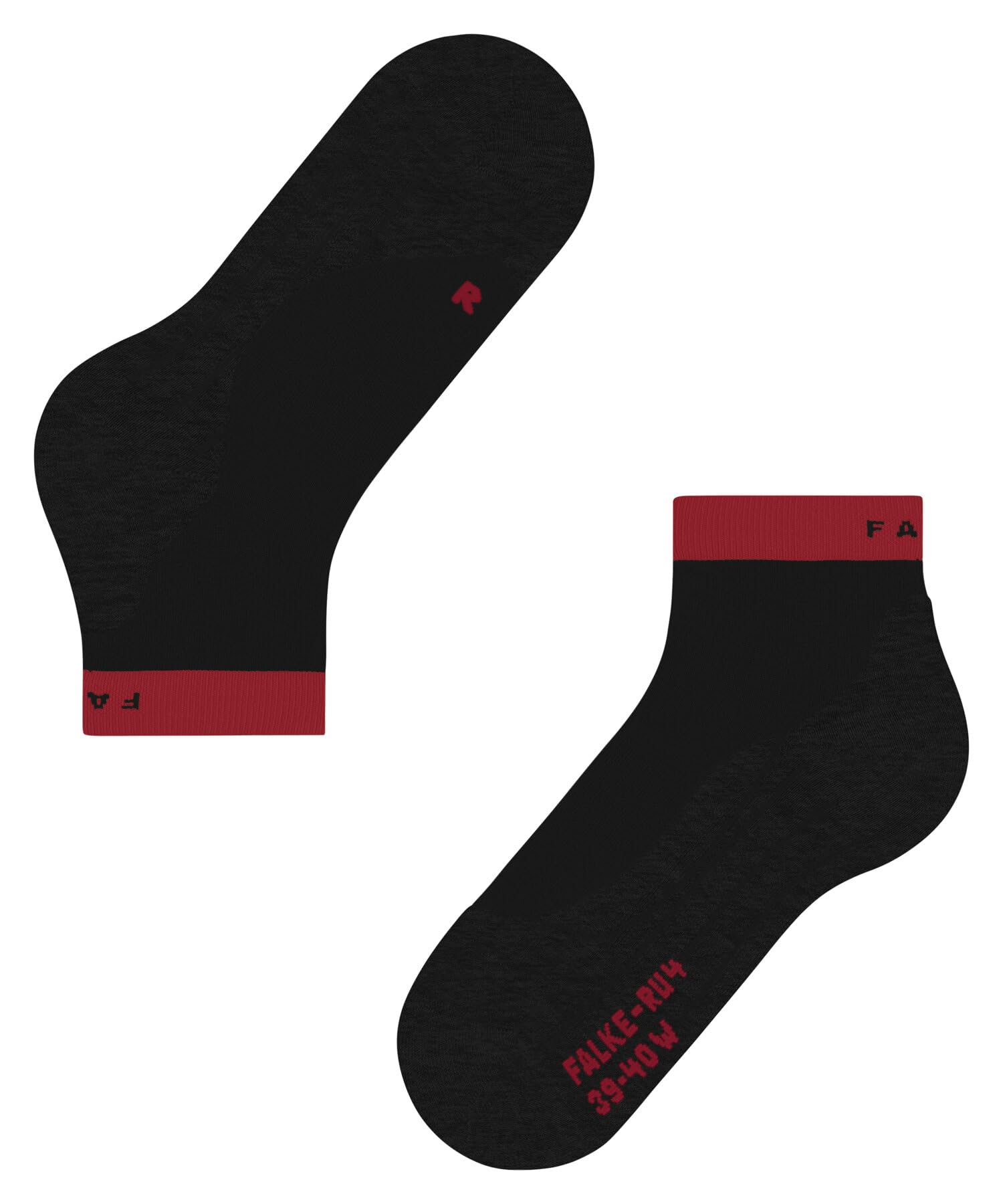FALKE Herren Laufsocken RU4 Endurance Short M Sso Baumwolle Funktionsmaterial antiblasen 1 Paar, Schwarz Black 3002, 44-45 9