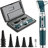 Otoscope Kit, Ear Scope with Light, 3X Magnification, 4 Speculum Tips Size, Ear Infection Detector, Otoscope Ear Care Tool Fi