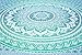Madhu International Green Ombre Mandala Tapestry Hippie Cotton Tapestries Psychedelic Indian Traditional Wall Decor Tapestry Bohemian Wall Hangings Queen Size Tapestry For Living Room Dorm Decor