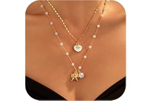 choice of all Gold Sea Shell Charm Necklace Jewelry for Women Summer Seashell Beach Starfish Necklace Halloween Costume Jewelry Accessories Vacation Dresses 2025