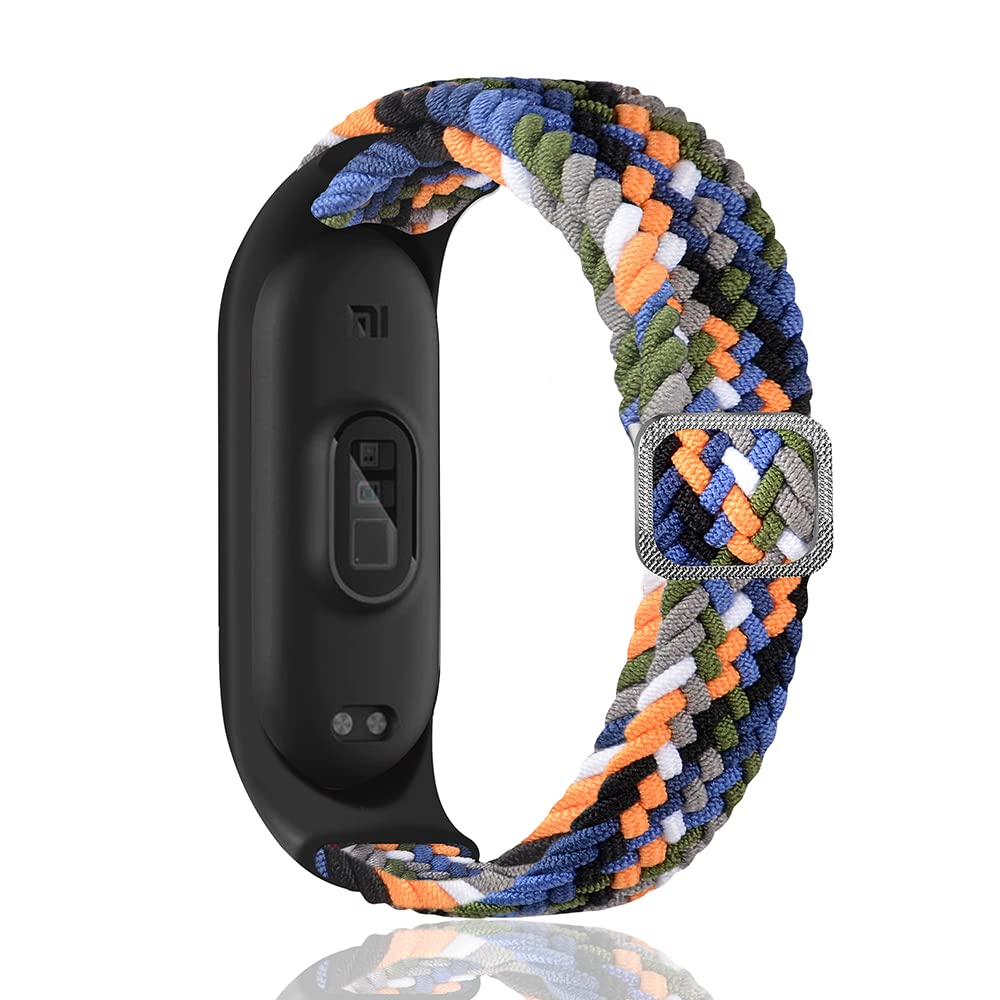 SeNool Strap Compatible with Xiaomi Mi Band 6/Mi Band 5/Mi Band 4, [Nylon Braided Wrist Band] [Soft, Breathable, Durable, Light], Replacement Bracelet for Mi Band 6/5/4 - Denim