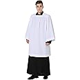IvyRobes White Square Neckline Surplice Plain Church Clergy Surplice
