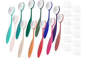 Yoseng Blending Brushes for Card Making - 12 Colored Ink Blending Brushes with Dust Covers, Soft Bristles & Color-Coded Handles (0.85" Brush Head) | Card Making Supplies, Paper Crafting Tools