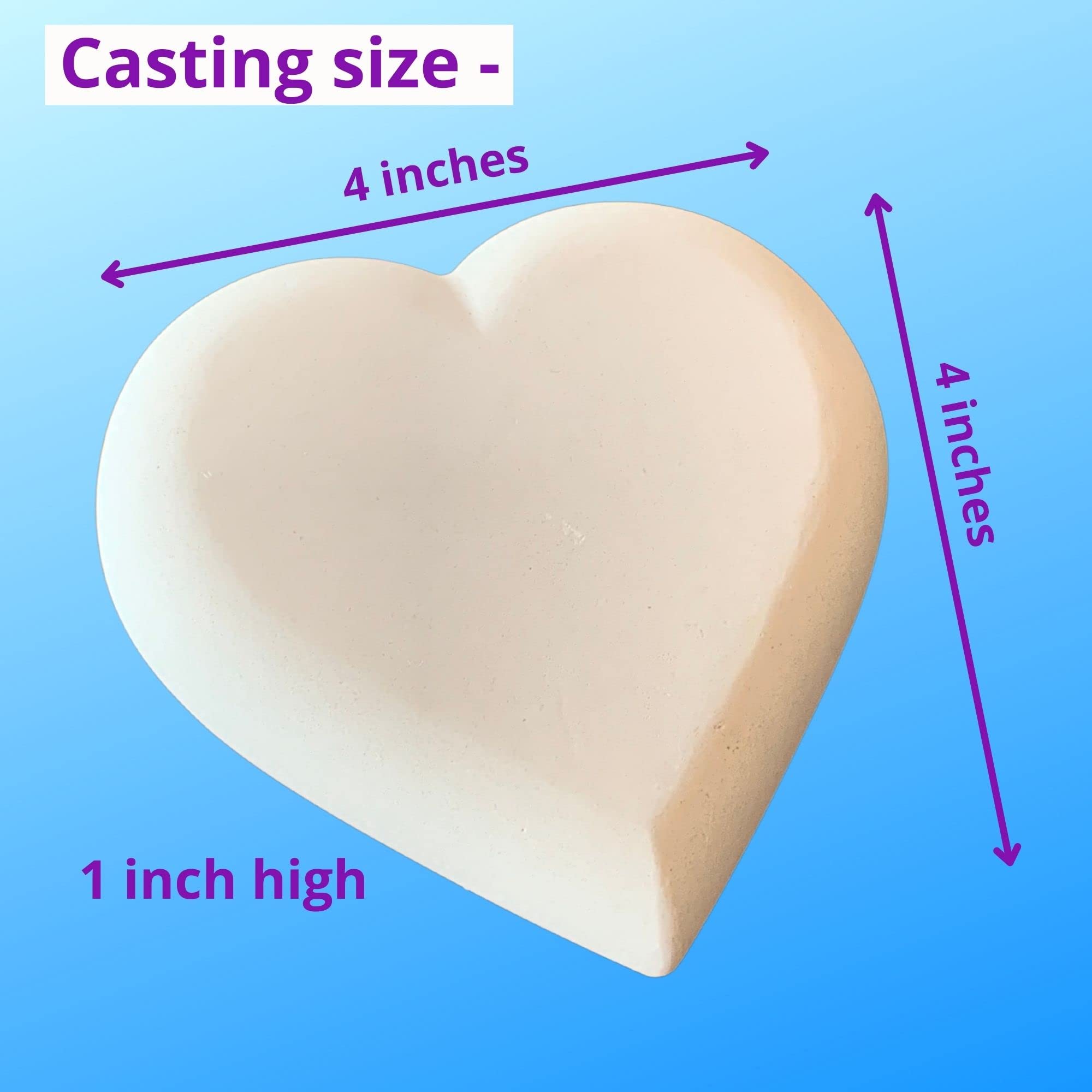 Heart Mold - Happy Dotting Company - Smooth Shape for Casting - Rock Crafts - Valentines Day Craft - Stone Art and Dot Art Mandalas, Kindness Rocks