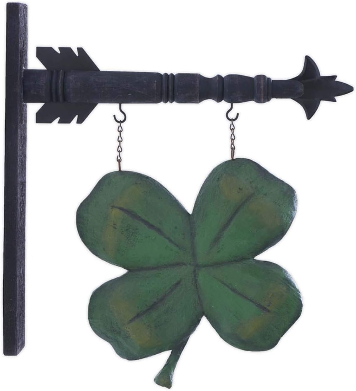 Outdoor Hanging Brackets - K&K Interiors 70049A Four Leaf Clover Arrow Replacement, Green