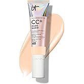 IT Cosmetics CC+ Nude Glow - Medium Coverage Foundation with SPF 40 & Brightening Glow Serum, Lightweight Skin Tint, 2% Niacinamide + Hyaluronic Acid, Up to 24H Hydration, Normal/Dry Skin - 1.08 fl oz