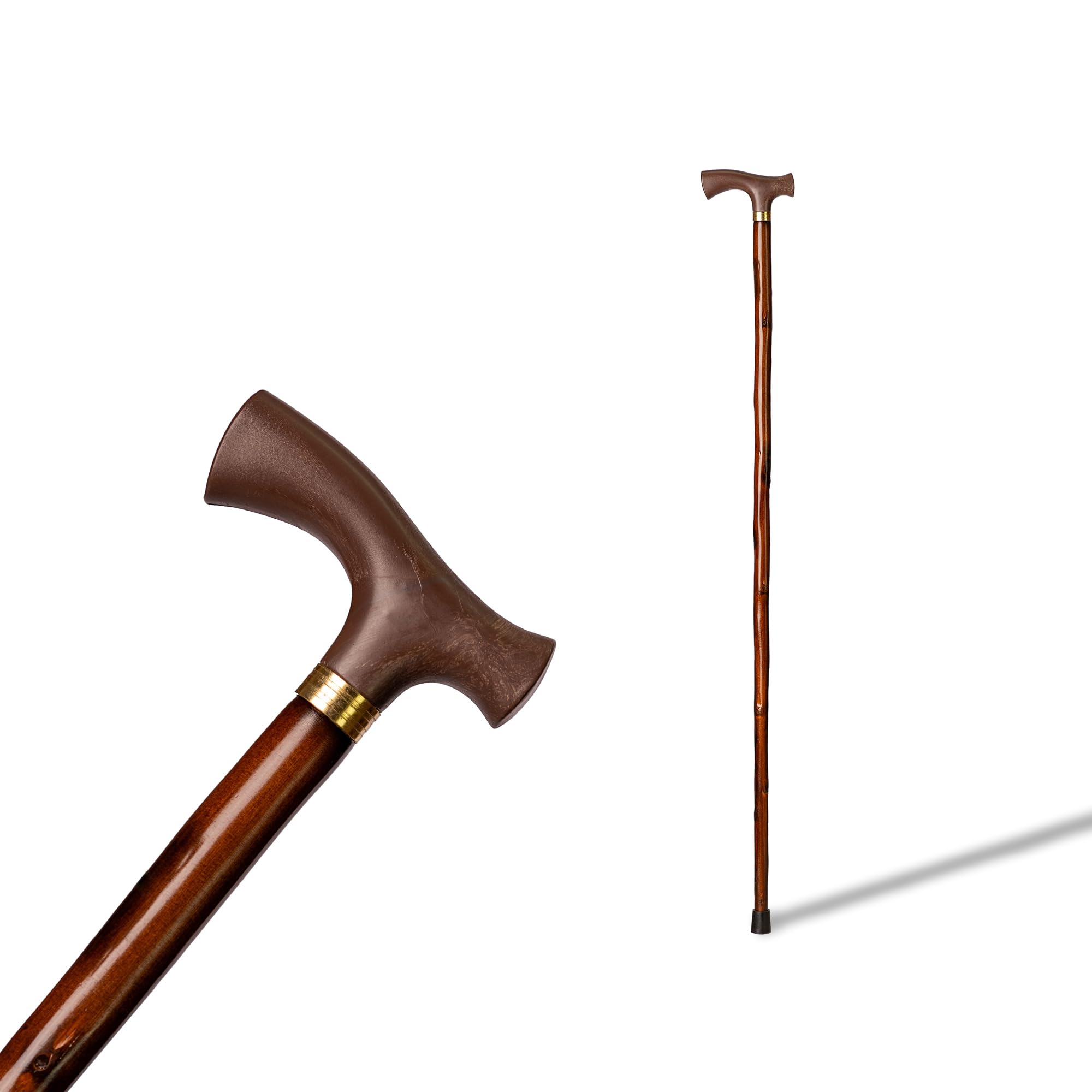 S & B Chestnut Wood Walking Stick with Soft-Expan Cuff (600)