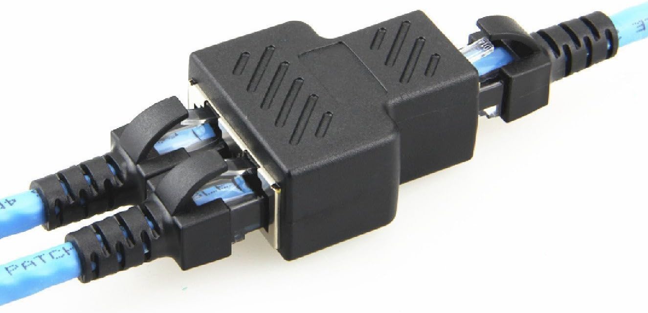 zdyCGTime RJ45 Splitter adapter LAN Connector 1 Female to 2 Female,Suitable for Super category 5 Ethernetï¼category 6 Ethernet.(1Pack) - Image 5