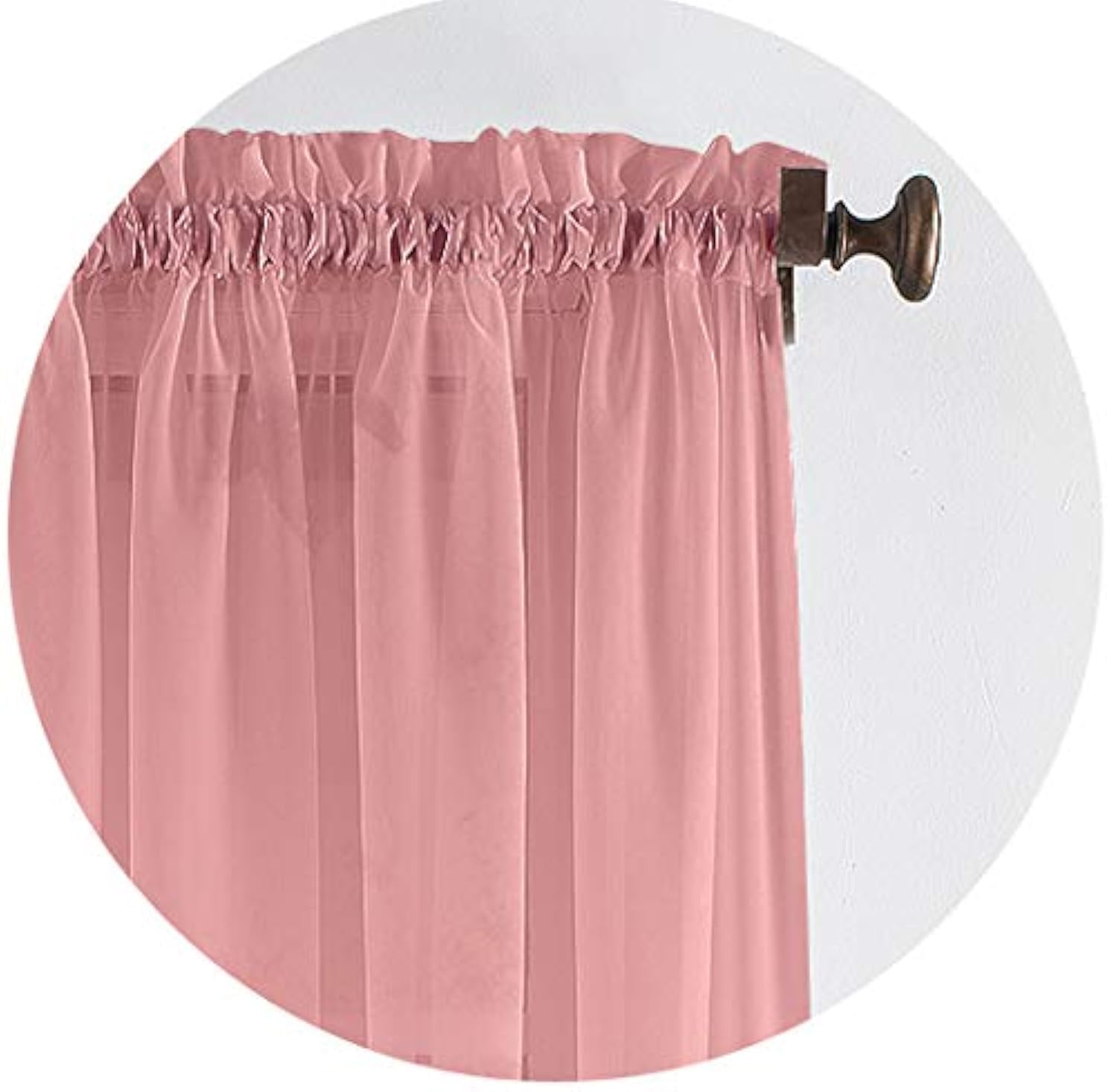 Megachest Woven Voile Slot Top Curtain 2 Panels (dusty rose, 78" wideX81 drop(W200cmXH206cm))