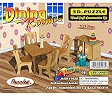 Puzzled Dining Room 3D Woodcraft Construction Kit