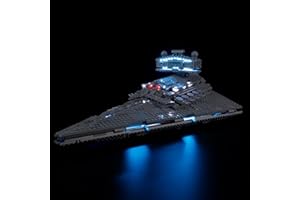 Mililier LED Light Kit for Lego 75394 Star Wars Imperial Star Destroyer Set, Blue Underglow Lights Compatible with Lego 75394 Set (Not Include Blocks Set)
