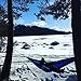Kamileo Double Camping Hammock, Lightweight Nylon Portable Hammock with Sleep Mask and Tree Straps, for Camping Backpacking Outdoor Beach Yard (Blue)