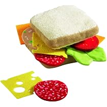 Amazon.com: HABA Soft Sandwich Play Food Set - 12-Piece Pretend ...