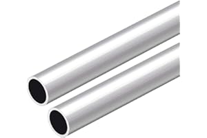 TOP-VIGOR 2Pcs 6063 Aluminum Round Tube, 17mm OD 15mm ID 300mm Length Seamless Aluminum Straight Tubing Pipe for Industry DIY Projects
