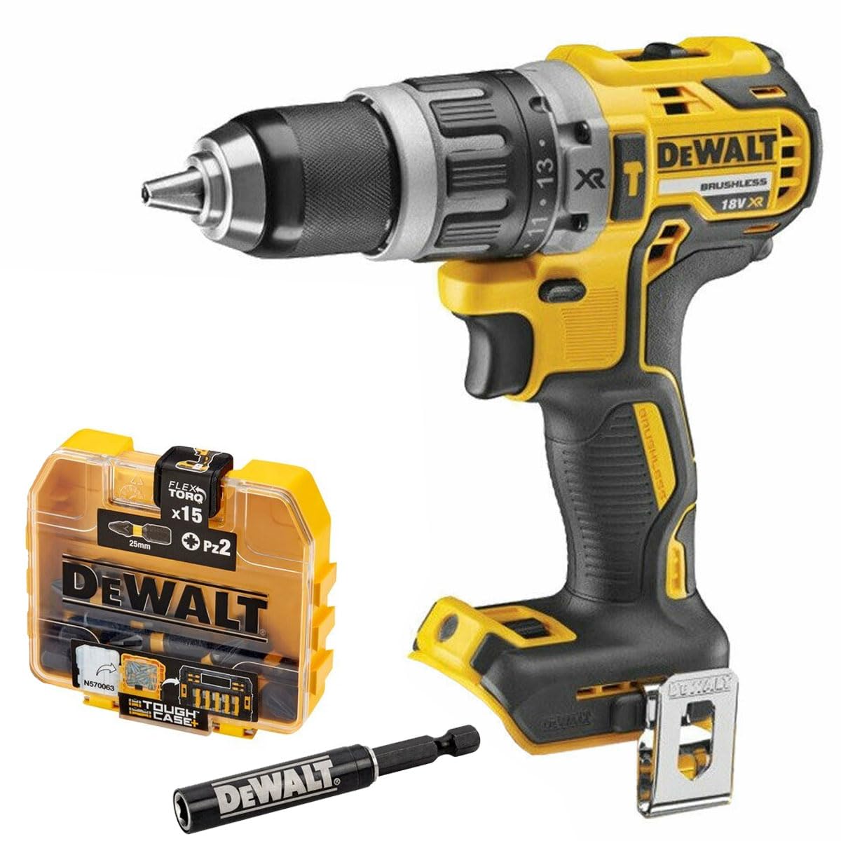 Dewalt DCD796N 18v XR Li-Ion Brushless Compact Combi Hammer Drill