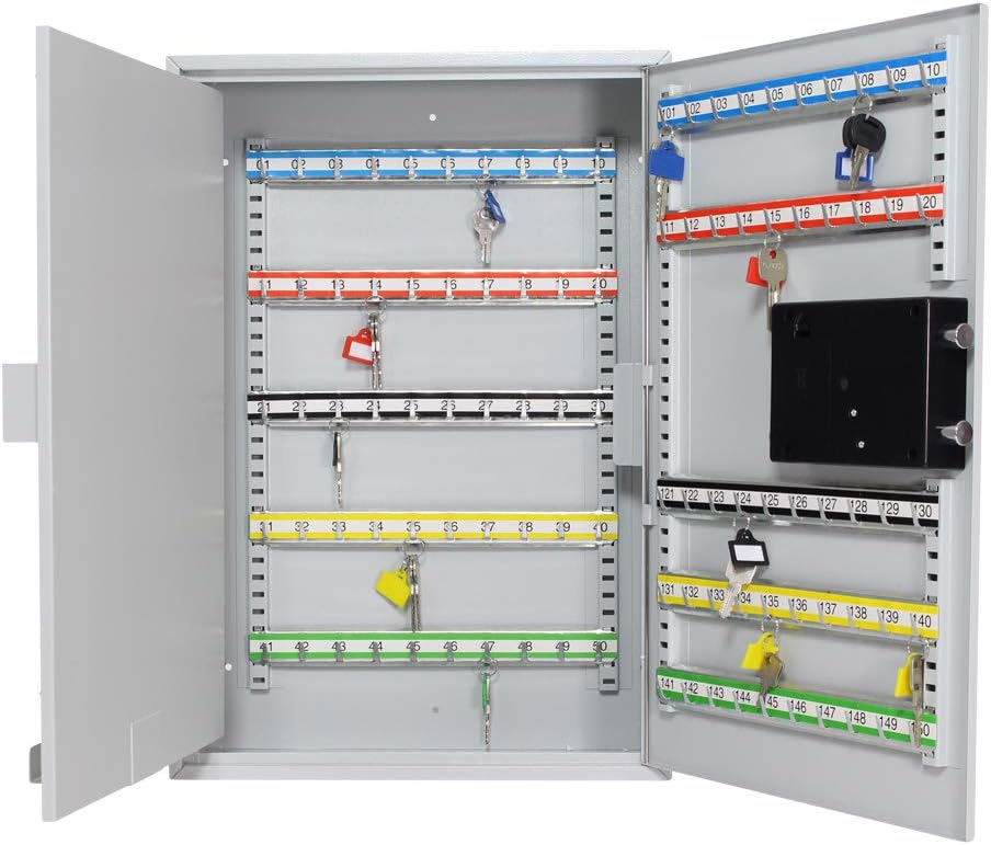 Rottner Key Cabinet S 150 Electronic Lock Mechanical Emergency Opening Key Register Adjustable Hook Strip 150 Key Tags Free incl. Mounting Material - Image 4