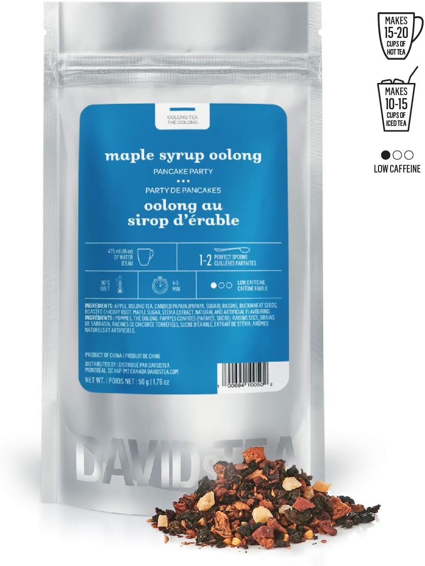 DAVIDsTEA Maple Syrup Oolong Loose Leaf Tea, Premium Oolong Tea with
