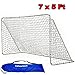 Yaheetech 7 x 5 ft Portable Soccer Goal Steel Post with White Nets School Sports Competition Soccer Goal