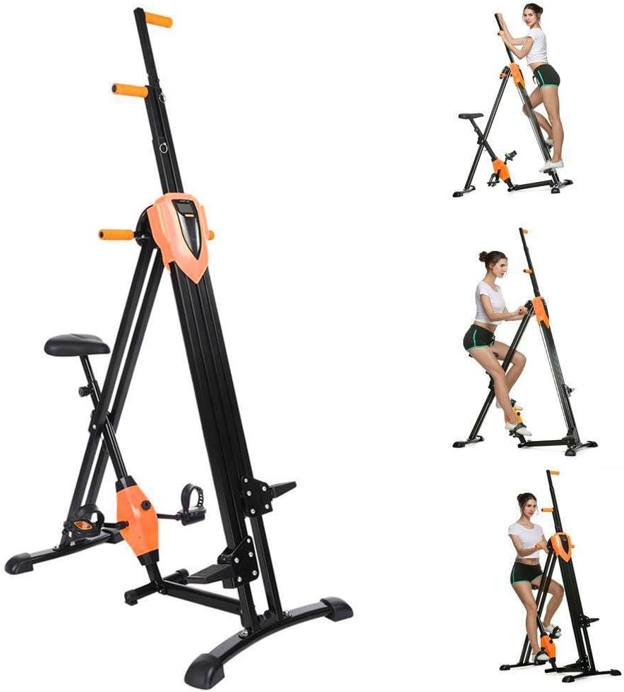 Wesoky Vertical Climber, Folding Exercise Climbing Machine Stepper Cardio Workout Training Non-Stick Grips Legs Arms Abs Calf