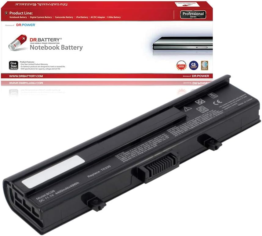 DR. BATTERYTK330 Battery Replacement for Dell Inspiron XPS M1530 XT828 0RU028 0RU033 312-0662 312-0663 312-0664 451-10528 451-10529 GP975 RN897 RU006 RU028 RU030 RU033 XT832 [11.1V / 49Wh]