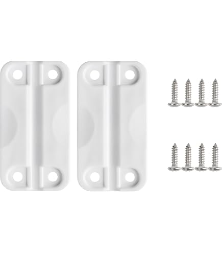 Lot De 10 Charnières En Plastique Blanc 40 X 43 Mm.[Z3843