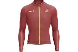 INBIKE Winter Cycling Jersey Men, Long Sleeve Thermal Fleece Lined Bike Jacket, Cold Bicycle Clothing for Biking Running