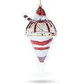 Delectable Dessert Cake Blown Glass Christmas Ornament