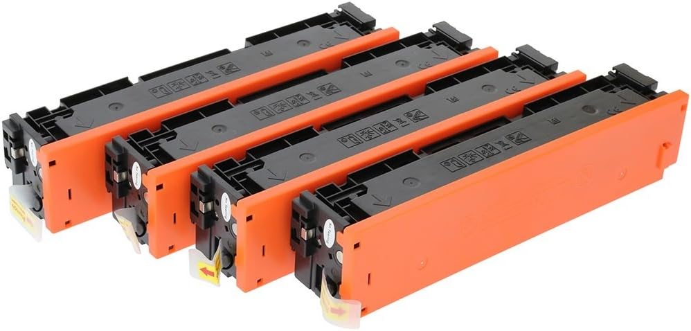 TONER EXPERTE® 4 Toner Cartridges Replacement for 201X compatible with Color LaserJet Pro MFP M277dw M277n M274n M252dw M252n (Black: 2800 & Cyan