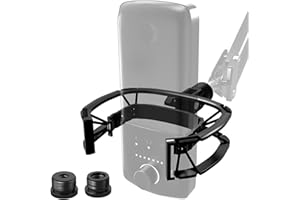 Borenbuir Wave Shock Mount, [Custom Built for Wave Mic] Anti-Vibration Suspension Shock Mount Holder Clip Compatible with Elgato Wave:1 and Wave:3 Microphones