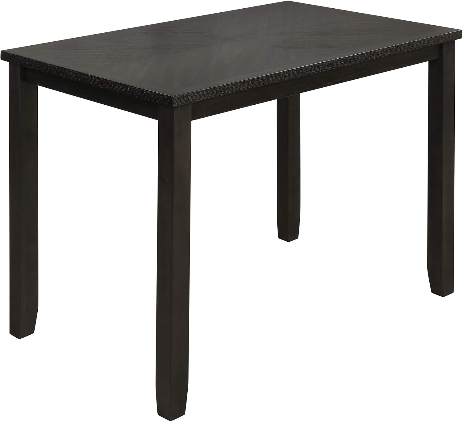 With Upholstered Seat And Footrest Wood Dining Table And 4 Chairs Lz Leisure Zone 5 Piece Counter Height Dining Set Grey Wash Oak Home Kitchen Furniture