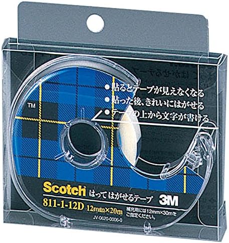 3m スコッチ はってはがせるテープ ディスペンサー付き 12mm m 小巻 811 1 12d