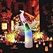 YUNLIGHTS 6 Feet Halloween Inflatable Ghost, Air Blown Ghost with Colorful LED Lights for Outdoor and Indoor Decoration, Lighted Halloween Decor for Yard/Patio/Garden