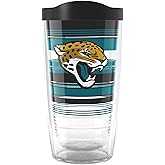 Tervis NFL Jacksonville Jaguars - Hype Stripes Made in USA Double Walled Insulated Tumbler Travel Cup Keeps Drinks Cold & Hot, 16oz, Classic