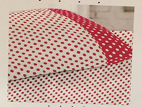 Dot & Dash Cotton 3 Piece Twin Sheet Set, Polka Dot (Pink)