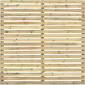 Ausla Panel de Valla Cuadrado y Enrejado para Jardín, Vallas de Madera