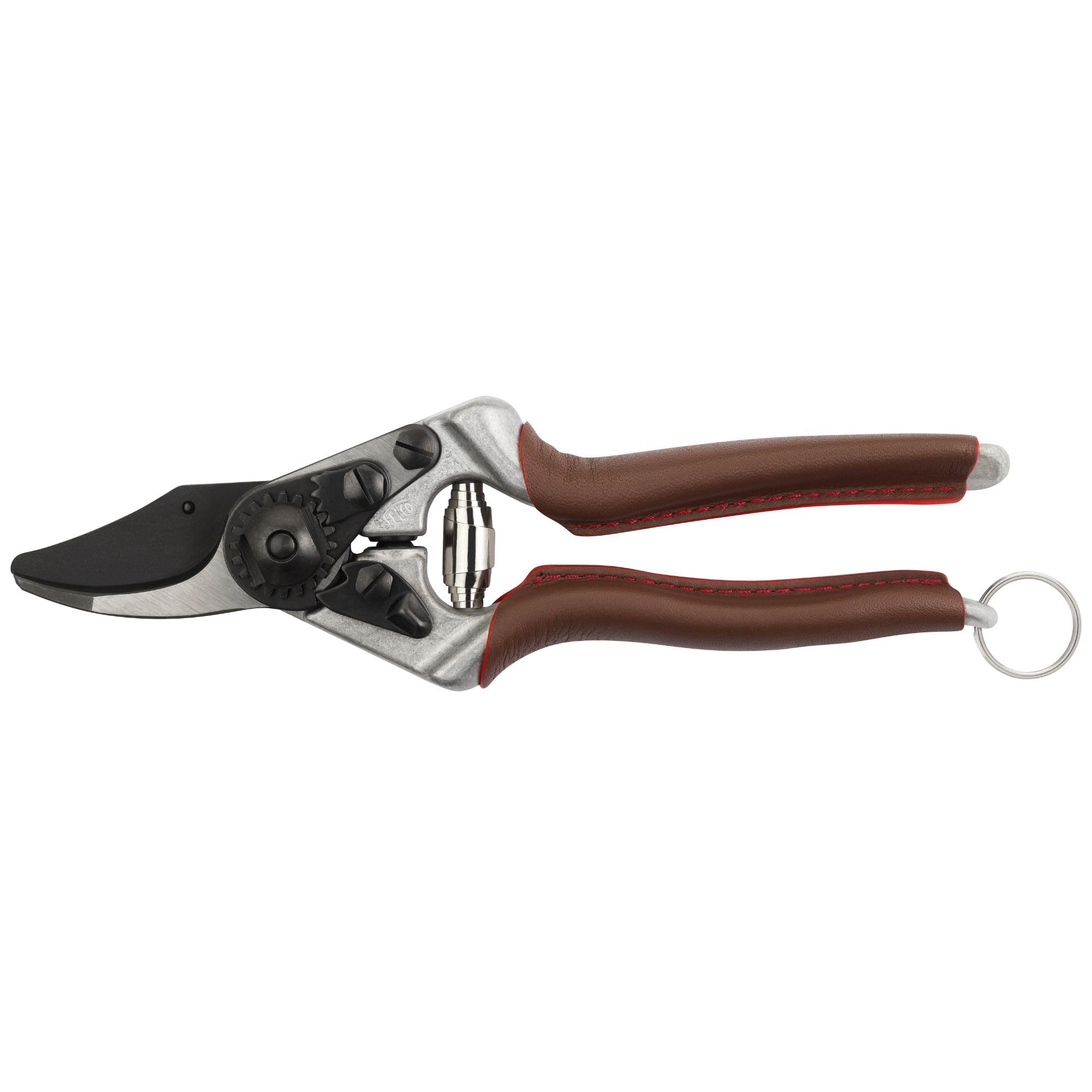 FELCO Model 6 Elite Secateurs Ergonomic Design Med hands Hardened Carbon Steel Blade F Tech Coating Precision Forged handles Leather Cover Right Handed 20mm Cut Pruning Fruit Trees Nurseries Forestry