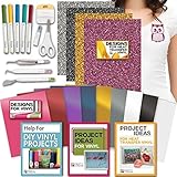 Cricut Tools Bundle Beginner Cricut Guide, Vinyl Pack, Basic Tools and Cricut Explore Fine Point Pens