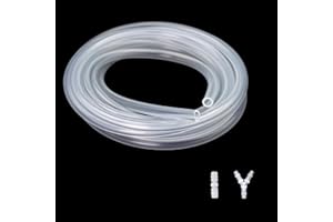 Awilzzoe 12 Feet 1/4" ID x 3/8" OD Food Grade silicone Tubing, Highly Transparent Silicon Tubing Pure Silicone Hose Tube for Home Brewing Wine Making, Aquarium Air Tube, Anti-High & Low Temperatures