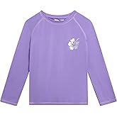Real Love Toddler Girls Rash Guard - Quick Dry Sun Protection Girls Swim Shirt Long Sleeve Rash Guard Kids Swim Top (2T-16)