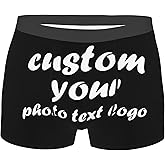 Qxatwvic Custom Boxer Briefs Customized Underwear For Men Add Your Design Here Personalized Face Briefs Underwear For Men