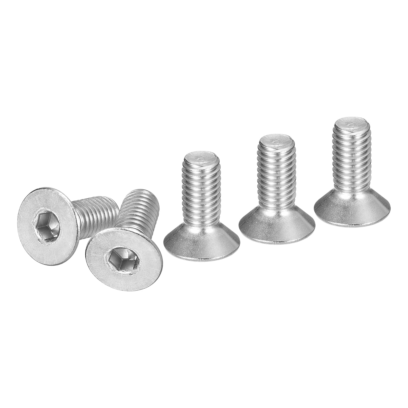 DTGN M8-1.25 x 20mm Flat Head Socket Cap Screws, 25 Pack 304 Stainless Steel Hex Socket Flat Head Screws, Full Thread, Countersunk Bolts — image 1